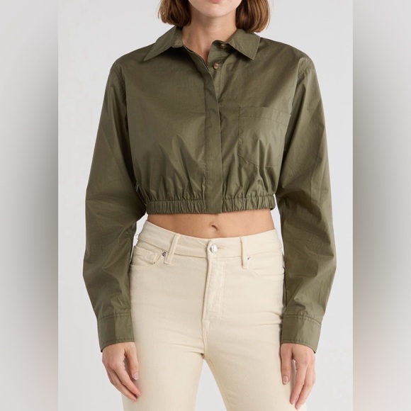 Good American Cropped Shirt NWT - Picture 7 of 13